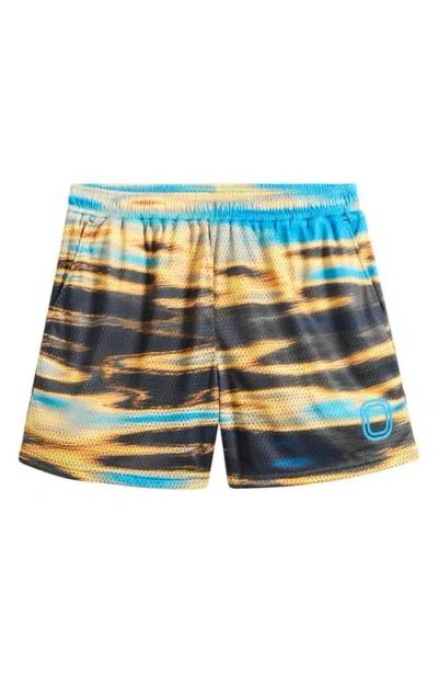 Overtime Splash Mesh Shorts In Blue