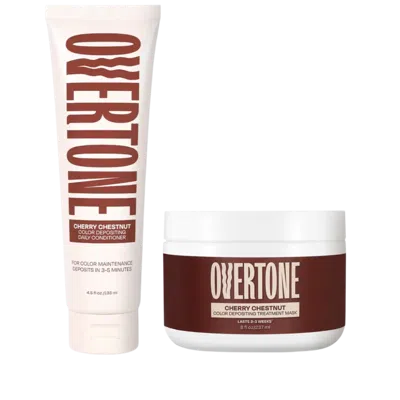 Overtone Healthy Color Duo Coloring Conditioner + Daily Conditioner Set - Cherry Chestnut Healthy Color Duo