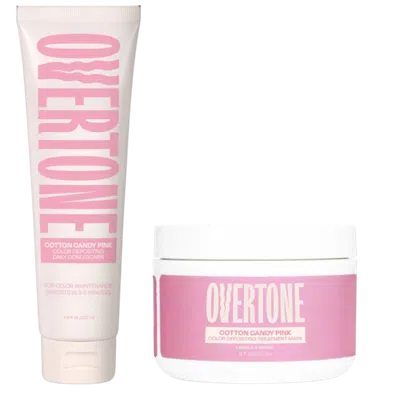 Overtone Healthy Color Duo Coloring Conditioner + Daily Conditioner Set - Cotton Candy Pink Healthy Color Duo