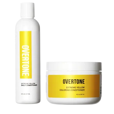 Overtone Healthy Color Duo Coloring Conditioner + Daily Conditioner Set - Extreme Yellow Healthy Color Duo