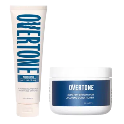 Overtone Healthy Color Duo Coloring Conditioner + Daily Conditioner Set - Indigo Iris Healthy Color Duo