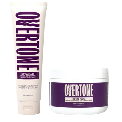 Overtone Healthy Color Duo Coloring Conditioner + Daily Conditioner Set - Royal Plum Healthy Color Duo