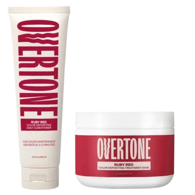 Overtone Healthy Color Duo Coloring Conditioner + Daily Conditioner Set - Ruby Red Healthy Color Duo
