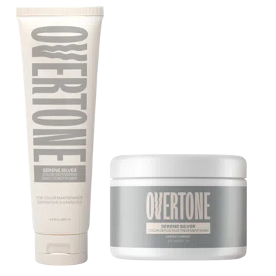 Overtone Healthy Color Duo Coloring Conditioner + Daily Conditioner Set - Serene Silver Healthy Color Duo