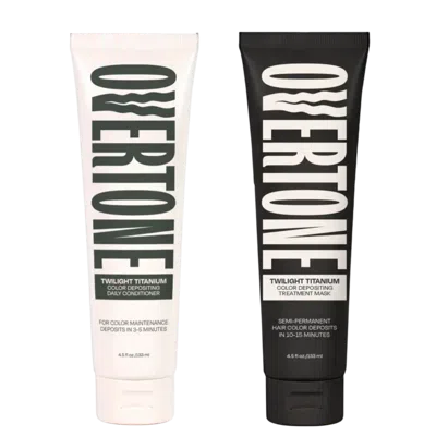 Overtone Healthy Color Duo Coloring Conditioner + Daily Conditioner Set - Twilight Titanium Duo