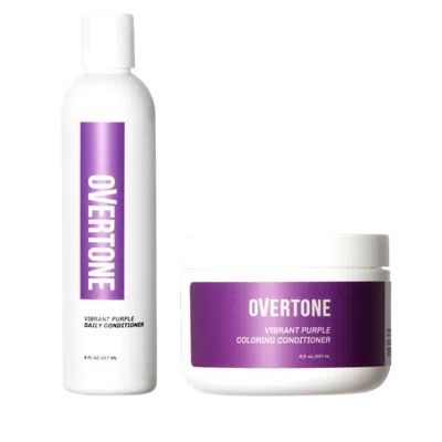 Overtone Healthy Color Duo Coloring Conditioner + Daily Conditioner Set - Vibrant Purple Healthy Color Duo