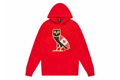 Pre-owned Ovo Canada Og Owl Hoodie Red