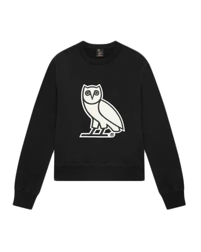 Pre-owned Ovo Chenille Womens Crewneck Sweatshirt In Black