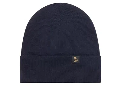 Pre-owned Ovo Classic Beanie In Navy Blue