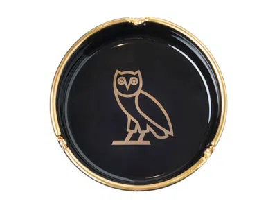 Pre-owned Ovo Logo Ashtray In Black/gold
