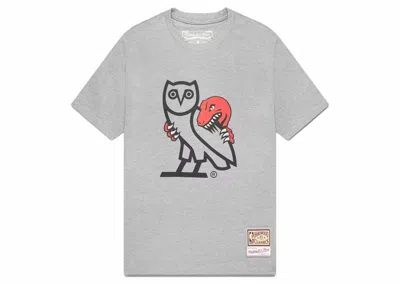 Pre-owned Ovo Men's  1995 Raptors Og Owl T-shirt In Heather Grey