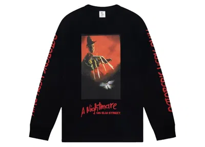 Pre-owned Ovo Men's  A Nightmare On Elm Street Longsleeve T-shirt In Black
