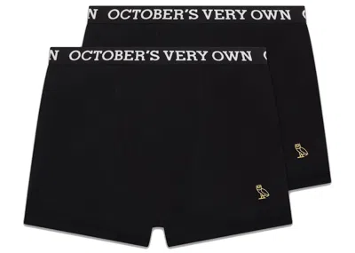 Pre-owned Ovo Men's  Boxer Briefs (2pack) In Black