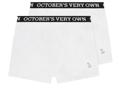Pre-owned Ovo Men's  Boxer Briefs (2pack) In White