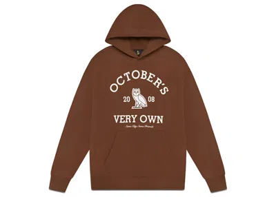 Pre-owned Ovo Men's  Collegiate Hoodie In Brown