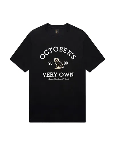 Pre-owned Ovo Men's  Collegiate T-shirt (ss21) In Black