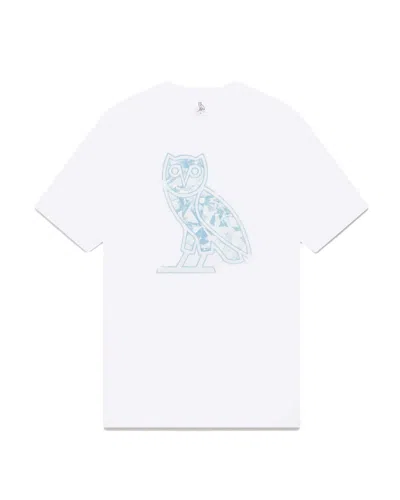 Pre-owned Ovo Men's  Diamond Owl T-shirt In White