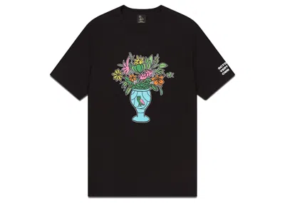 Pre-owned Ovo Men's  Floral Vase T-shirt In Black