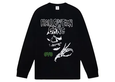 Pre-owned Ovo Men's  Halloween Gang Longsleeve T-shirt In Black