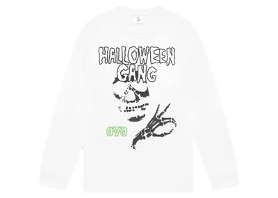 Pre-owned Ovo Men's  Halloween Gang Longsleeve T-shirt In White