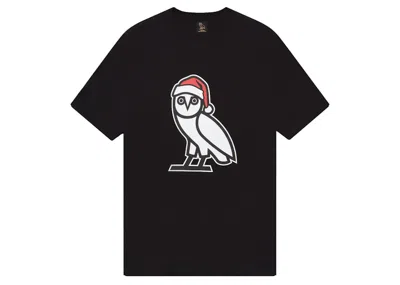 Pre-owned Ovo Men's  Holiday Owl T-shirt In Black