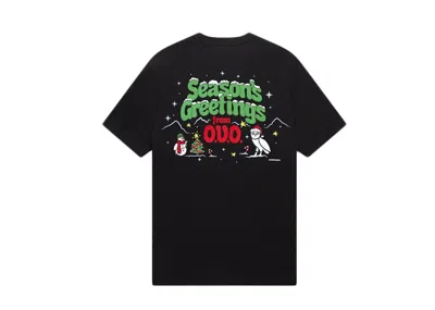 Pre-owned Ovo Men's  Holiday T-shirt T-shirt In Black