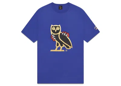 Pre-owned Ovo Men's  Jurassic Park Og Owl T-shirt In Raptors Purple