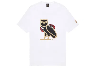 Pre-owned Ovo Men's  Jurassic Park Og Owl T-shirt In White