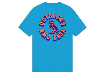 Pre-owned Ovo Men's  Knock Out T-shirt In Blue Jewel