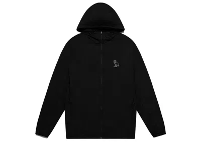 Pre-owned Ovo Men's  Lightweight Running Jacket In Black