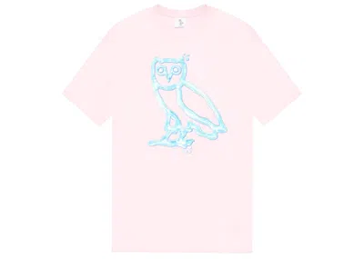 Pre-owned Ovo Men's  Liquid Owl T-shirt In Pink