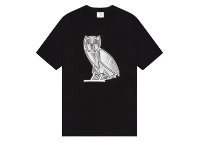 Pre-owned Ovo Men's  Metallic Owl T-shirt In Black