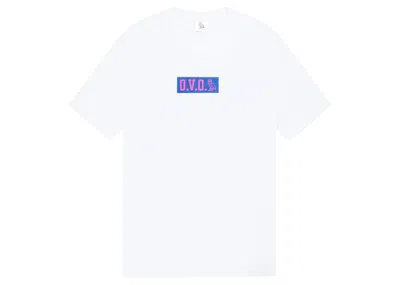 Pre-owned Ovo Men's  Military Stencil T-shirt (ss22) In White