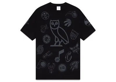 Pre-owned Ovo Men's  Nba Team Icons Og Owl T-shirt In Black