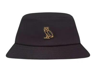 Pre-owned Ovo Men's  Owl Bucket Hat In Black/gold