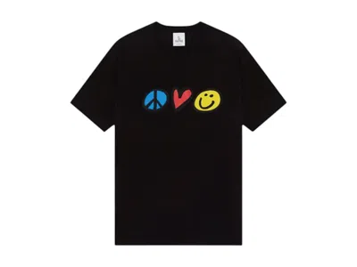 Pre-owned Ovo Men's  Peace Love And Happiness T-shirt In Black