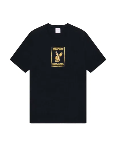 Pre-owned Ovo Men's  Playboy Gold Owl T-shirt In Black