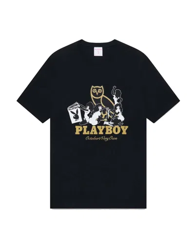Pre-owned Ovo Men's  Playboy Pinup T-shirt In Black