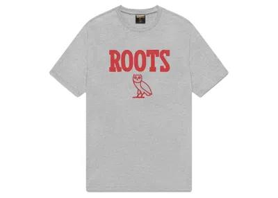 Pre-owned Ovo Men's  Roots Athletics Owl T-shirt In Heather Grey