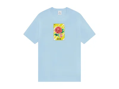 Pre-owned Ovo Men's  Rose T-shirt In Light Blue