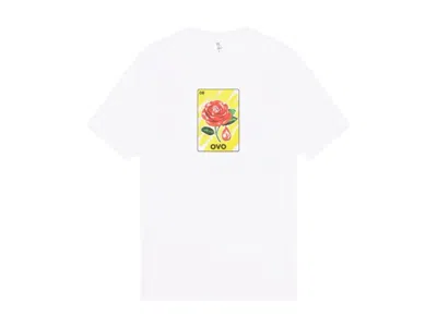 Pre-owned Ovo Men's  Rose T-shirt (ss24) In White