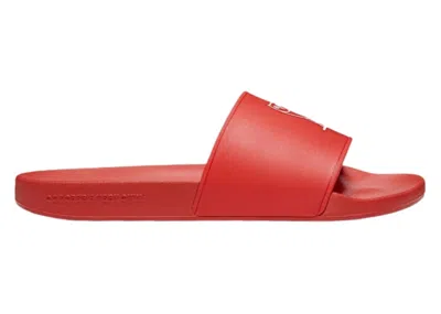 Pre-owned Ovo Men's  Slide Sneakers In Red/white
