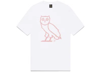 Pre-owned Ovo Men's  Static Owl T-shirt In White