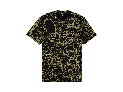 Pre-owned Ovo Men's  The Simpsons All Over Print T-shirt In Black/yellow In Multi