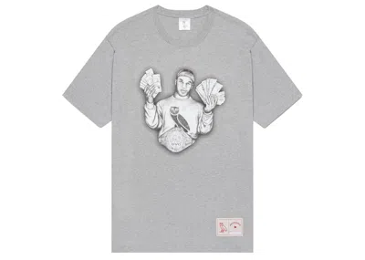 Pre-owned Ovo Men's  Tyson Money Mike T-shirt In Heather Grey