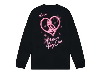 Pre-owned Ovo Men's  With Love Longsleeve T-shirt In Black