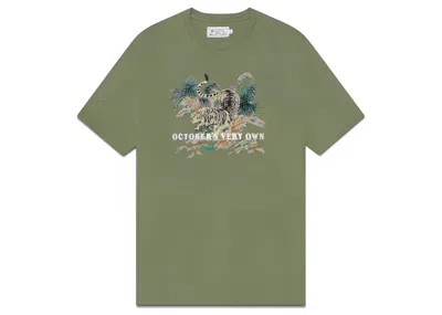 Pre-owned Ovo Men's  X Avanti T-shirt In Olive In Green