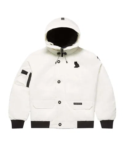 Pre-owned Ovo Men's  X Canada Goose Chilliwack Bomber In White