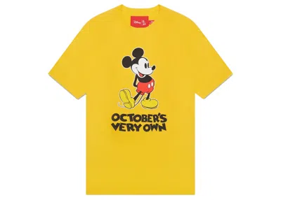 Pre-owned Ovo Men's  X Disney Classic Mickey T-shirt In Yellow