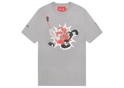 Pre-owned Ovo Men's  X Disney Donald "owls" T-shirt In Heather Grey In Gray